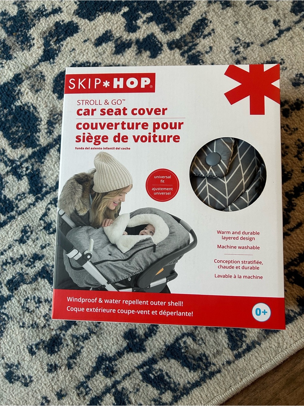 Skip Hop Gray Stroll & Go Car Seat Cover